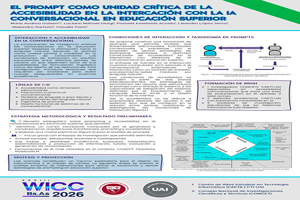 El Prompt como Unidad Crítica de la Accesibilidad en la Intercación con la IA Conversacional en Educación Superior